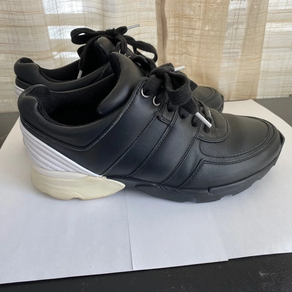 Chanel white black rubber shoes fashion sneakers 36-6 Italy - Picture 3 of 10